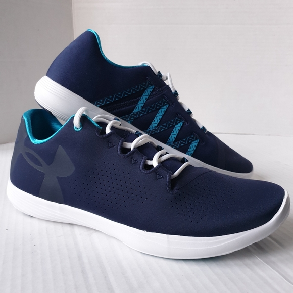 Under Armour Wm's Street Precision  Midnight Navy Low Top Lace-Up Sneakers 8.5 - Picture 2 of 16